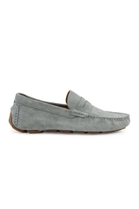 Genuine Suede Men's Loafer Shoes 500901 Grey