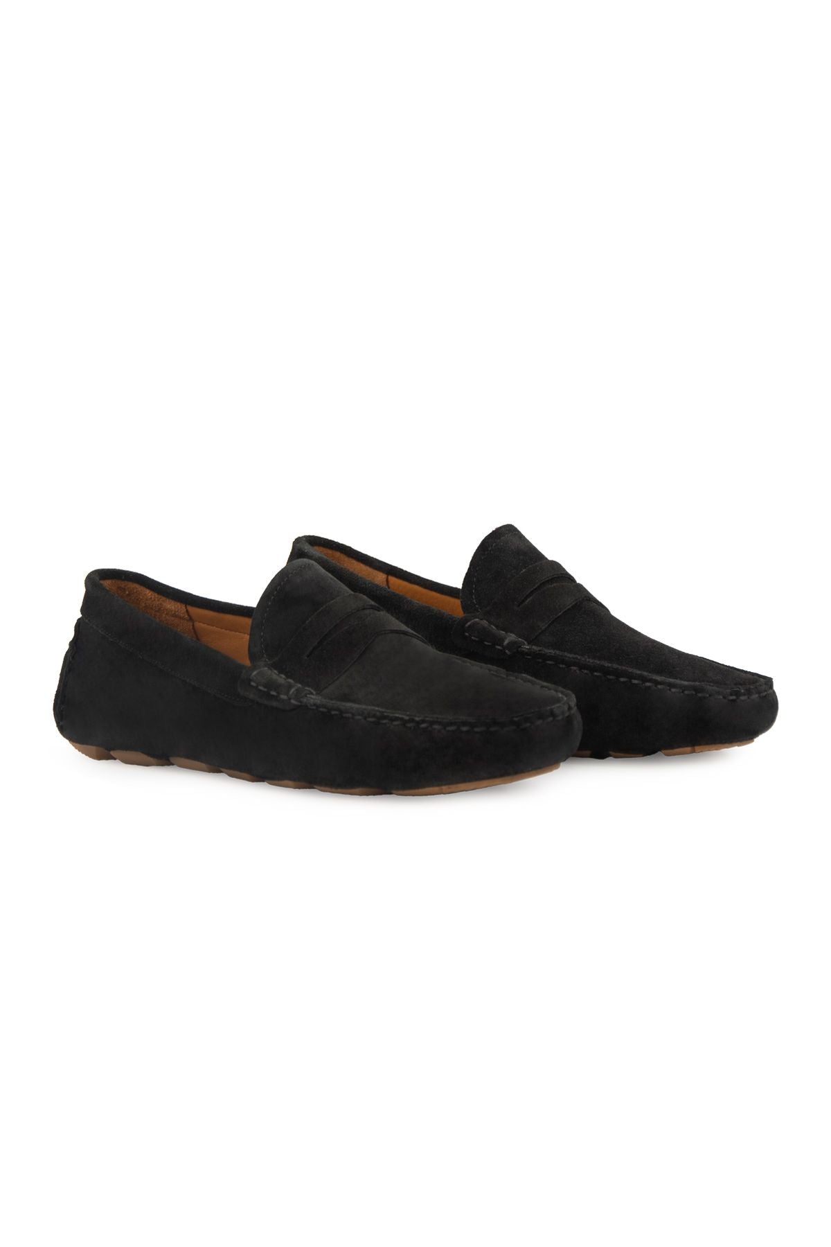 Hakiki Süet Erkek Loafer Ayakkabı 500901 Siyah