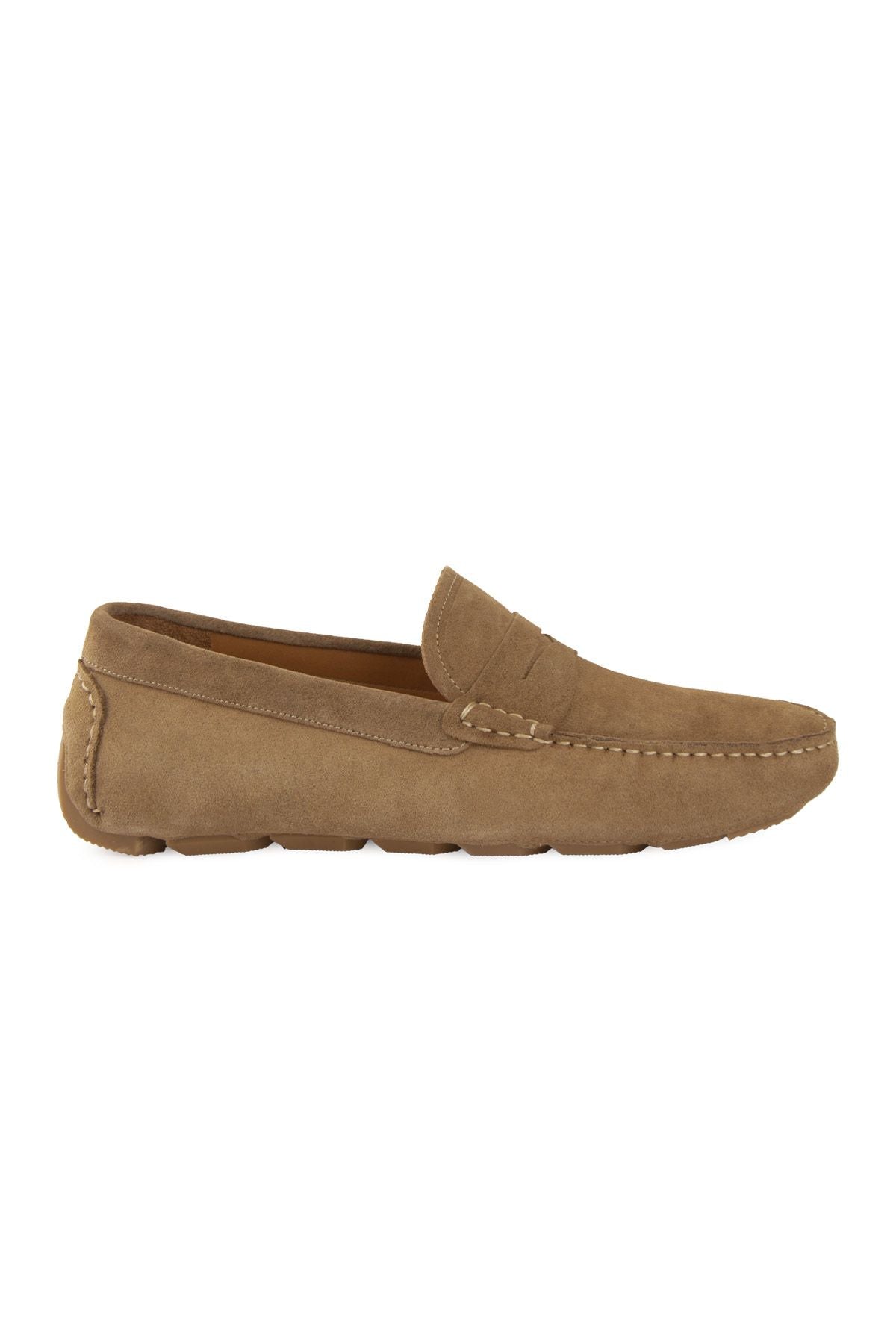 Hakiki Süet Erkek Loafer Ayakkabı 500901 Sahra