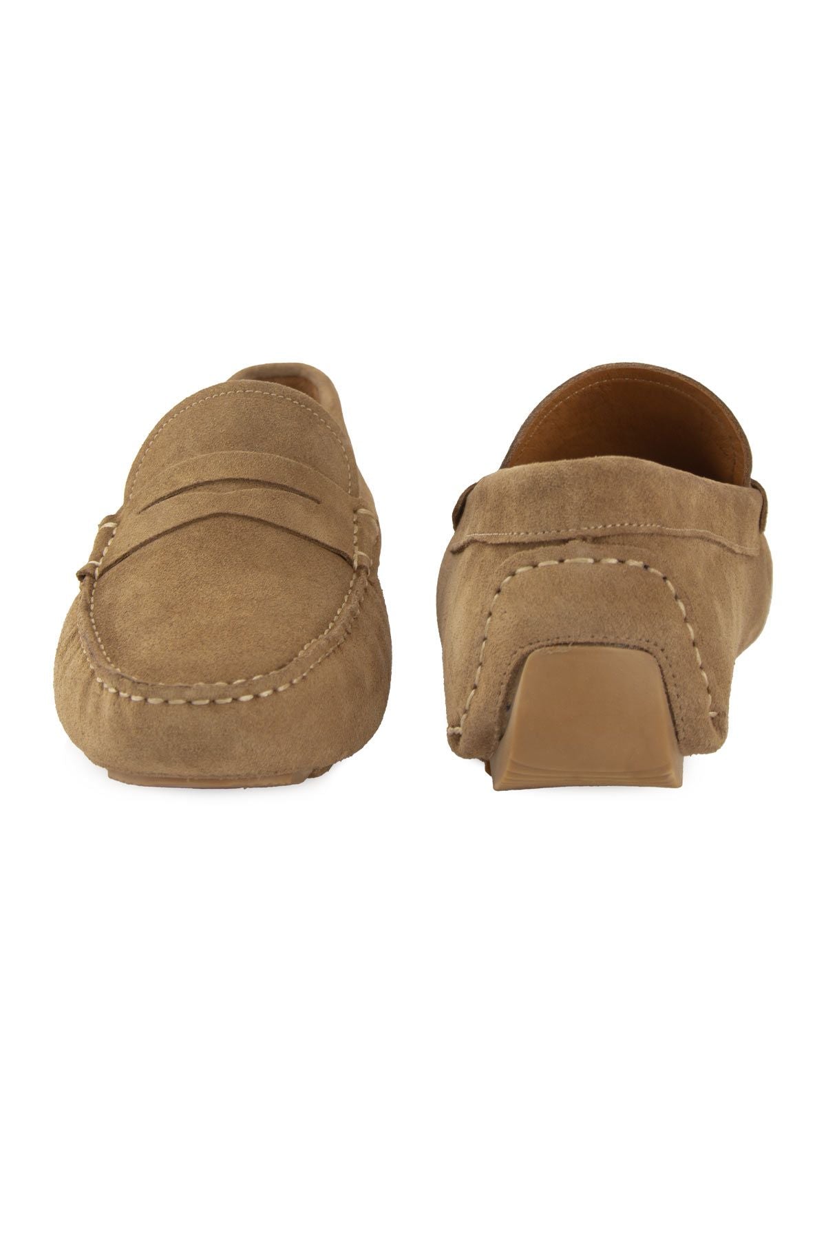 Hakiki Süet Erkek Loafer Ayakkabı 500901 Sahra