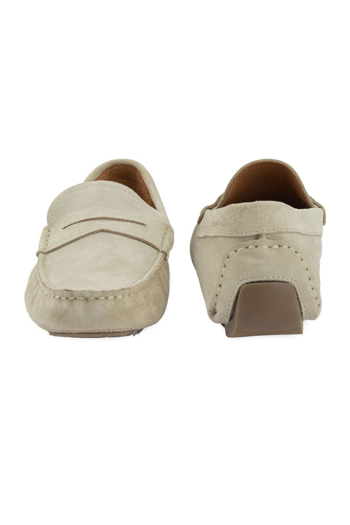 Hakiki Süet Erkek Loafer Ayakkabı 500901 Bej