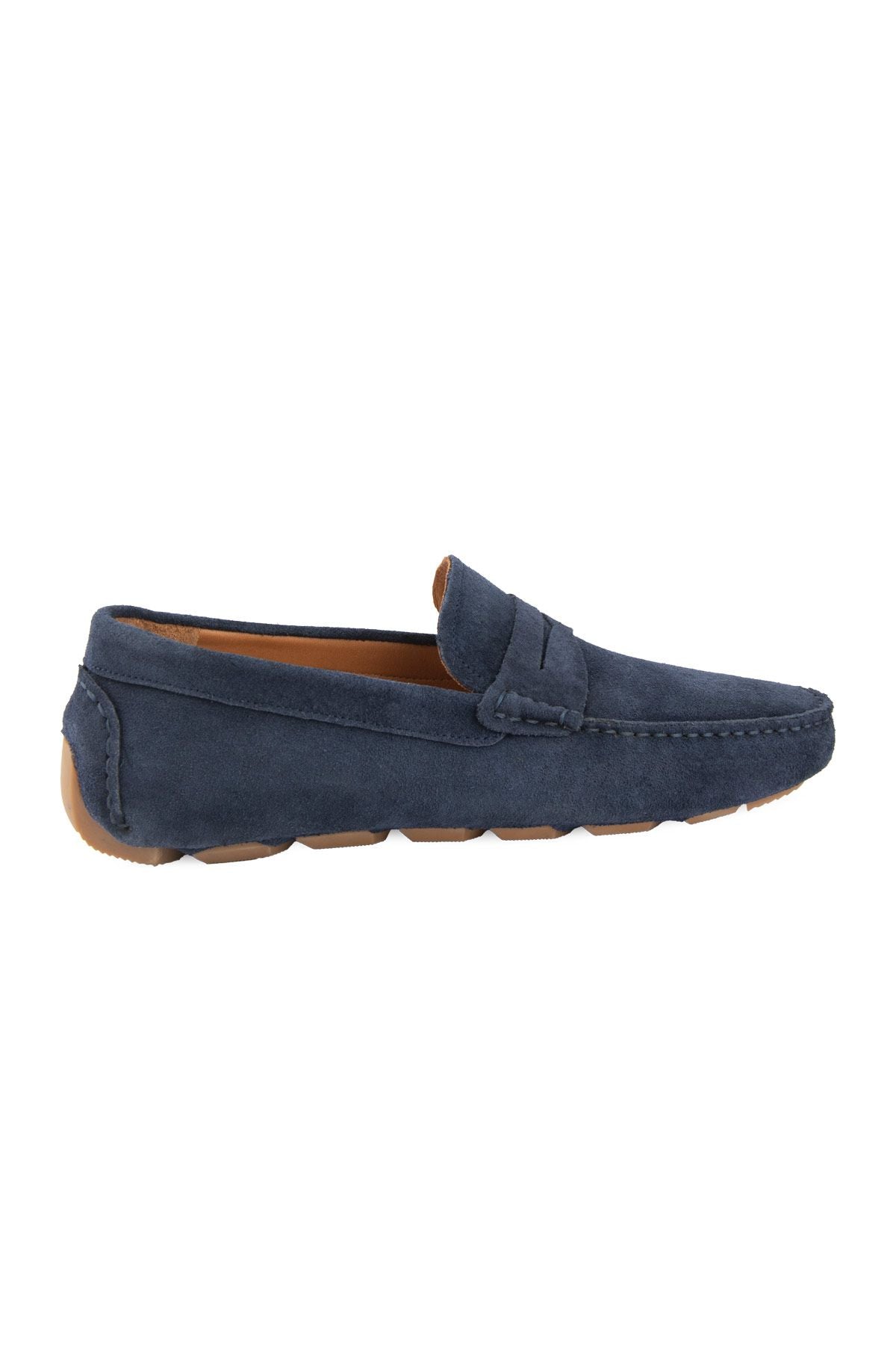 Hakiki Süet Erkek Loafer Ayakkabı 500901 Lacivert