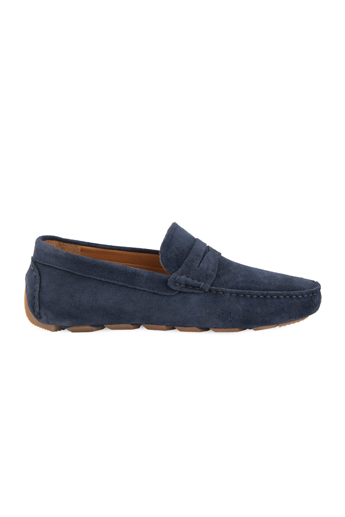 Hakiki Süet Erkek Loafer Ayakkabı 500901 Lacivert