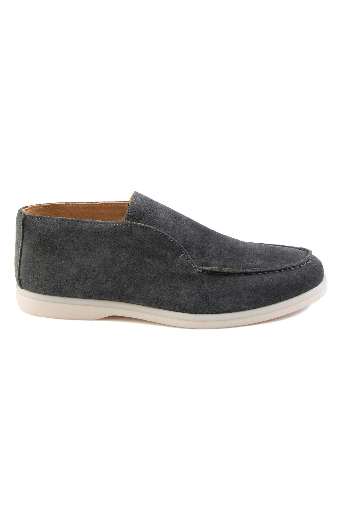 Hakiki Süet Erkek Loafer Bot 500912 Antrasit