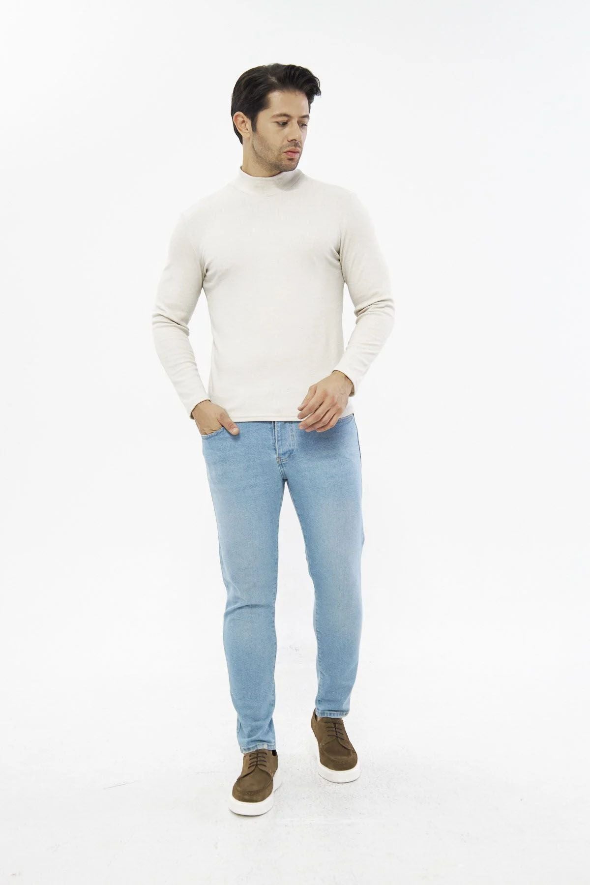 Hakiki Süet Erkek Loafer DG5002 Taba