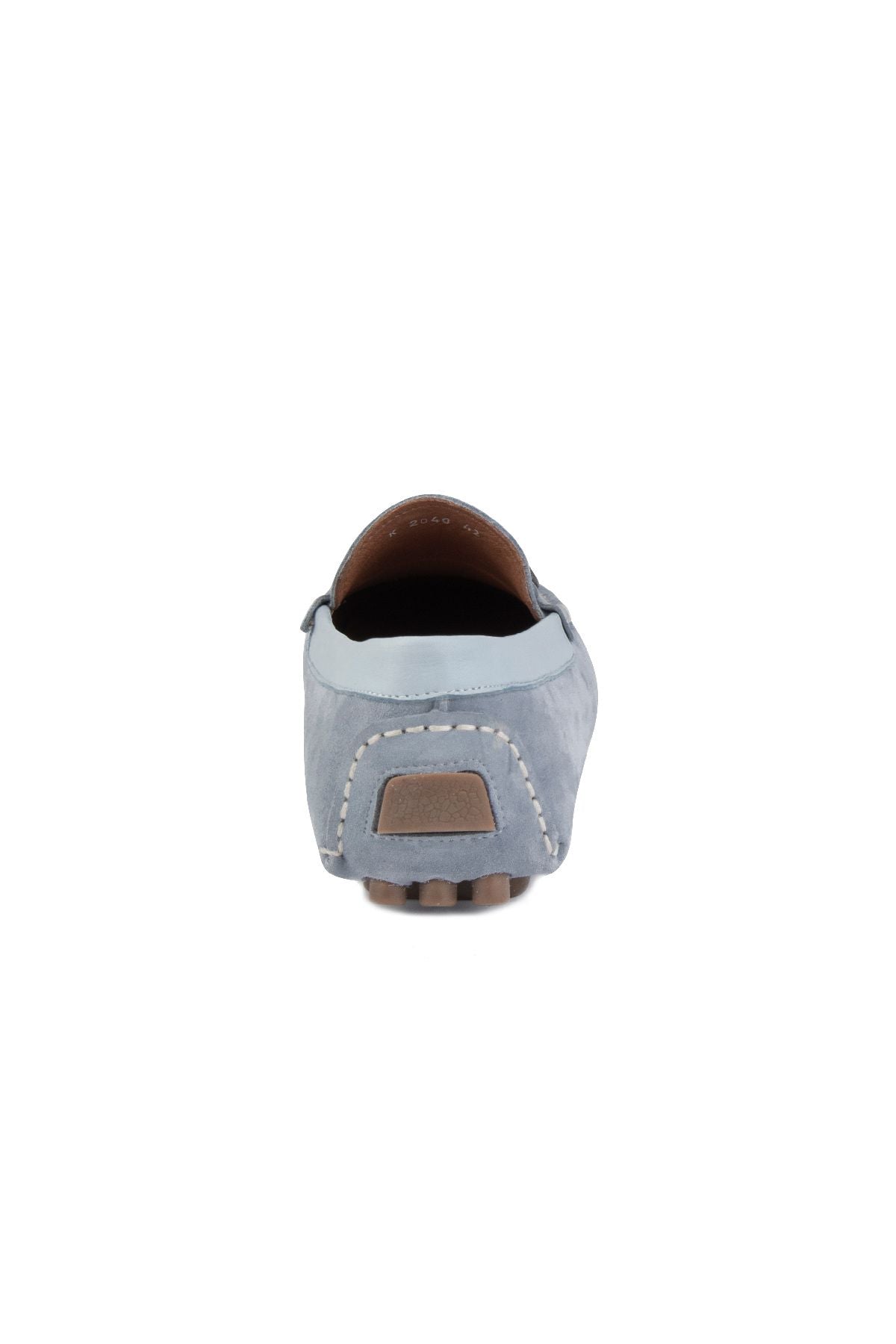 Hakiki Süet Erkek Tokalı Loafer 500909 Açık Mavi