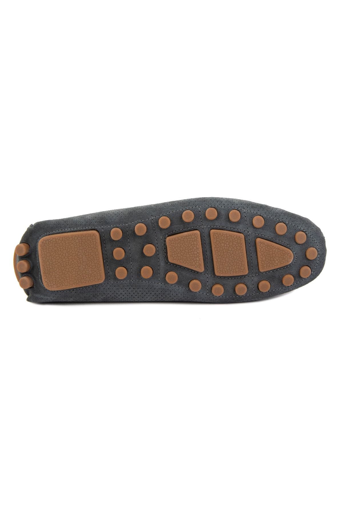 Hakiki Süet Erkek Tokalı Loafer 500909 Antrasit