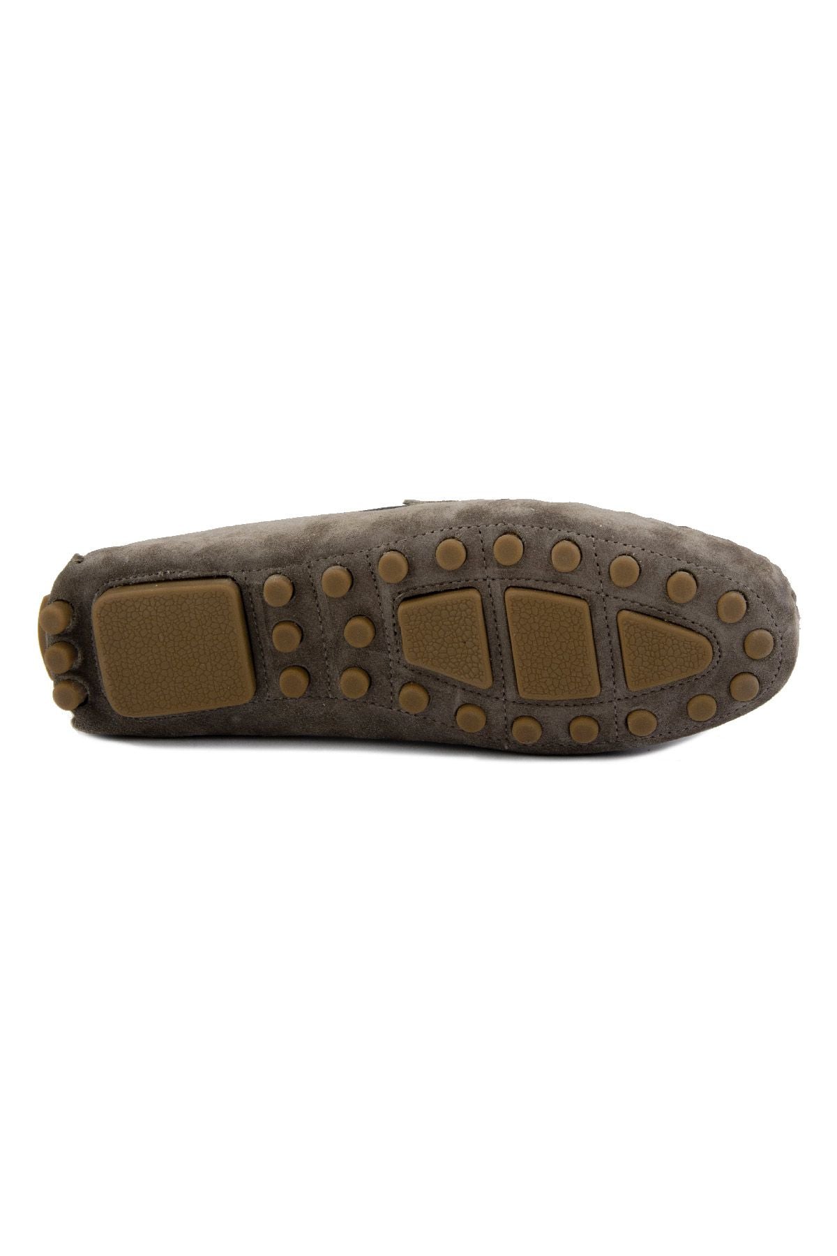 Hakiki Süet Erkek Tokalı Loafer 500909 Gri