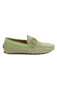 Genuine Suede Men's Buckled Loafer 500909 Mint
