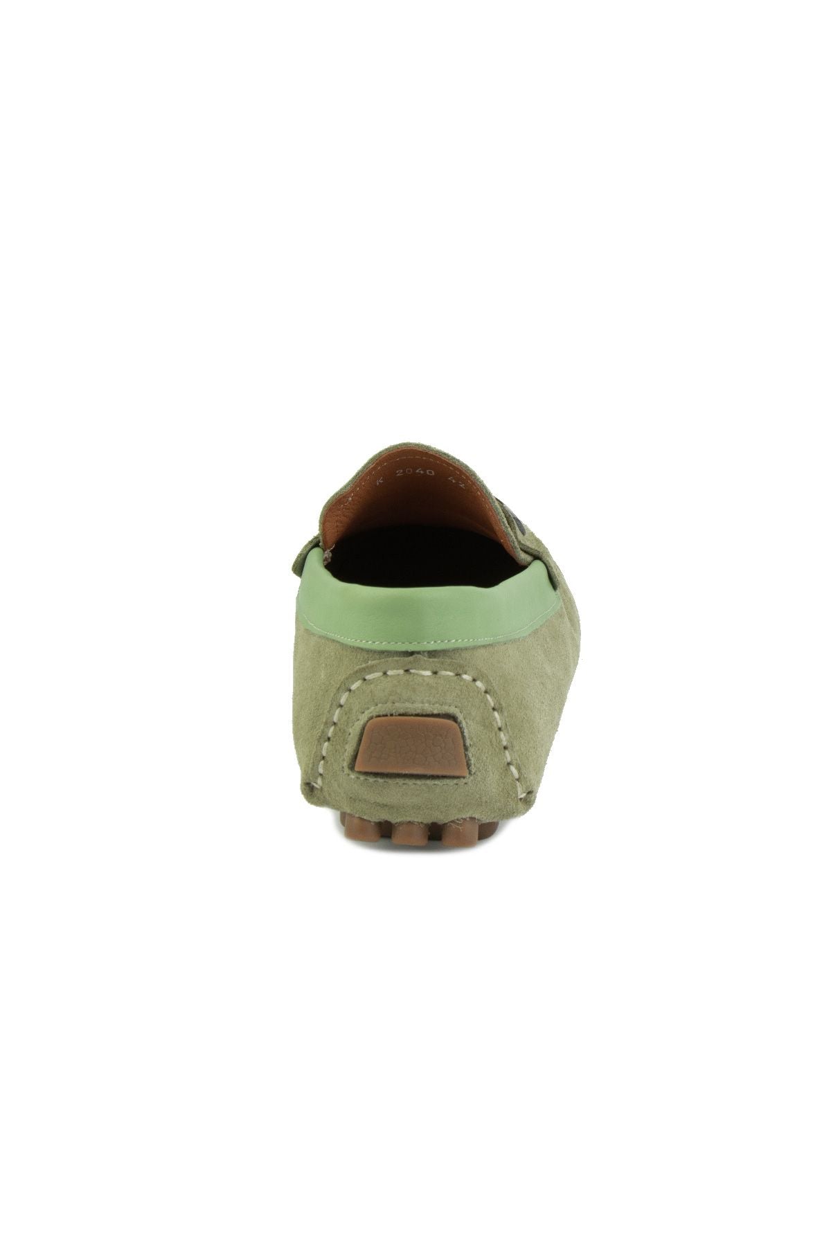 Hakiki Süet Erkek Tokalı Loafer 500909 Mint