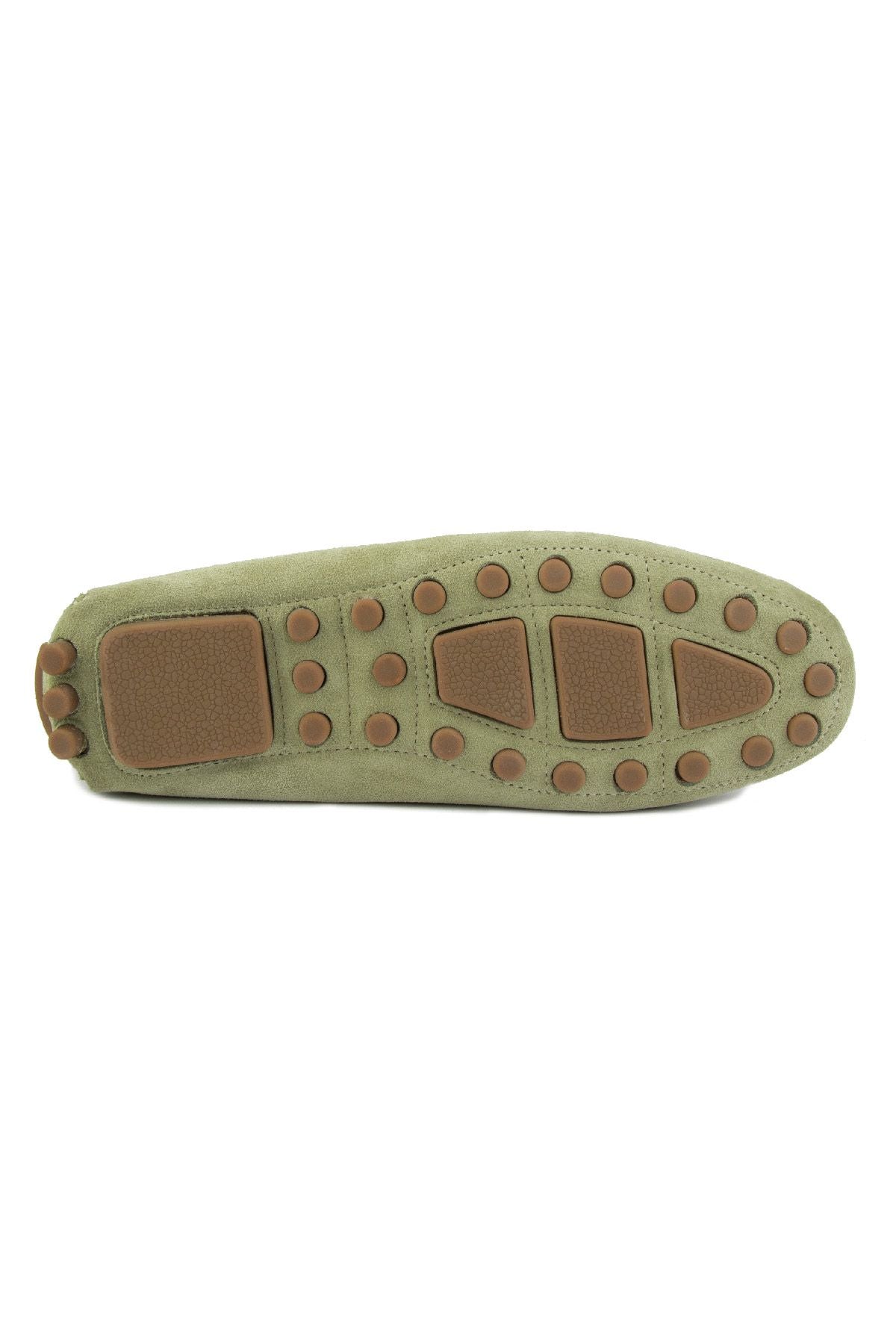 Hakiki Süet Erkek Tokalı Loafer 500909 Mint