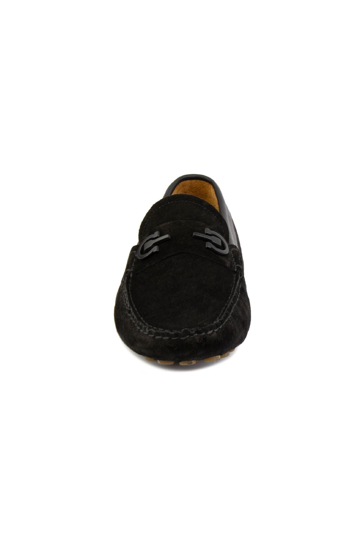 Hakiki Süet Erkek Tokalı Loafer 500909 Siyah
