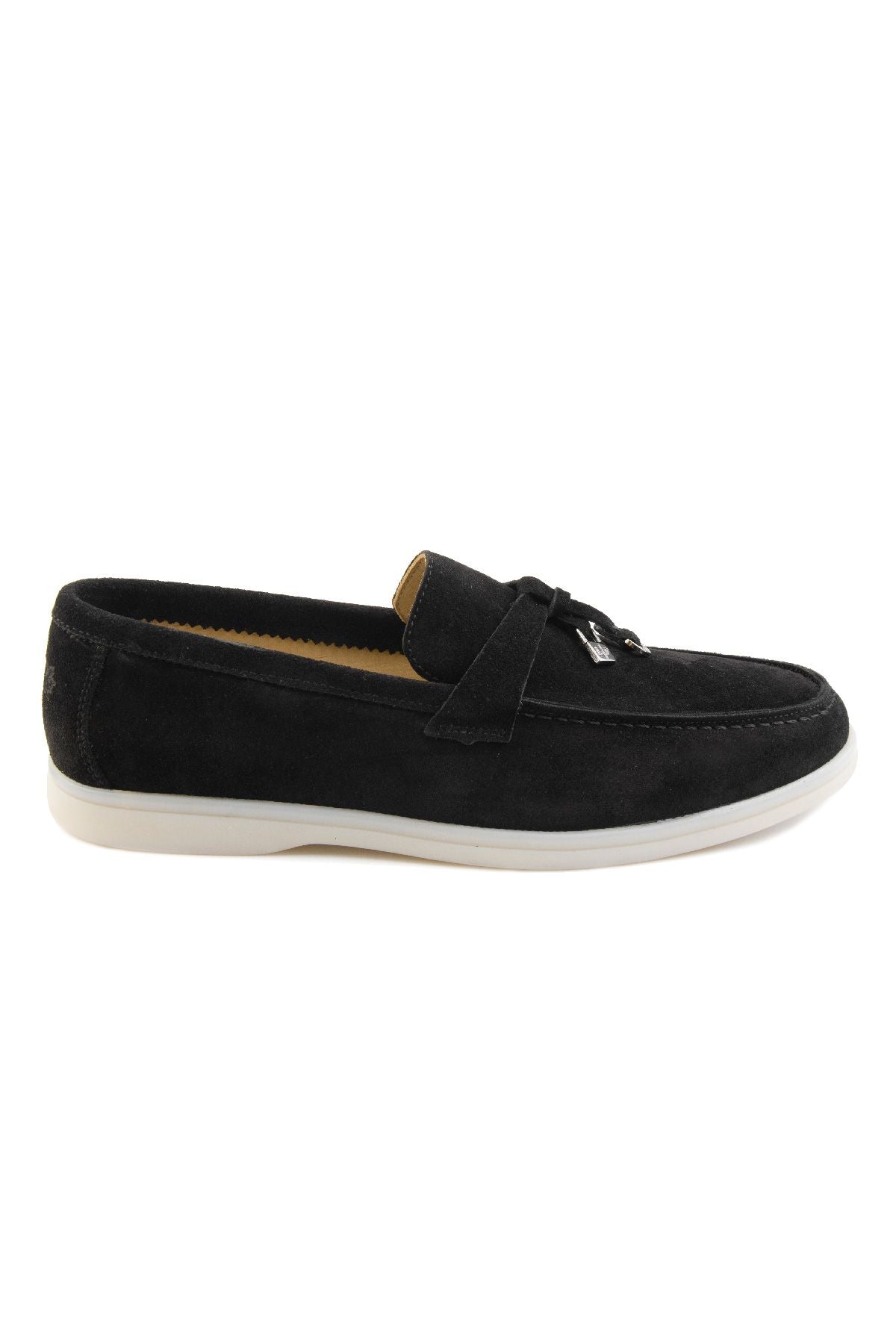 Hakiki Süet Erkek Tokalı Loafer 500910 Siyah