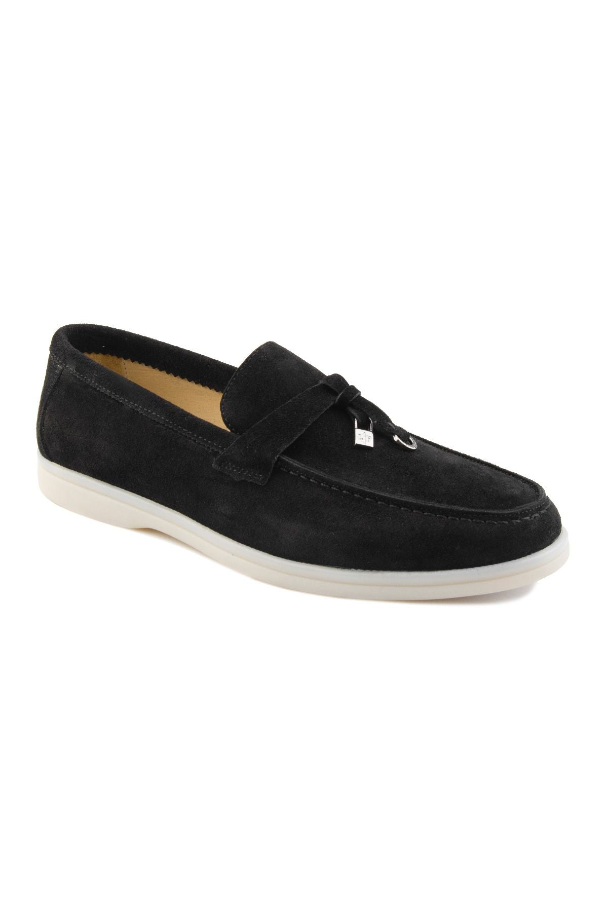 Hakiki Süet Erkek Tokalı Loafer 500910 Siyah