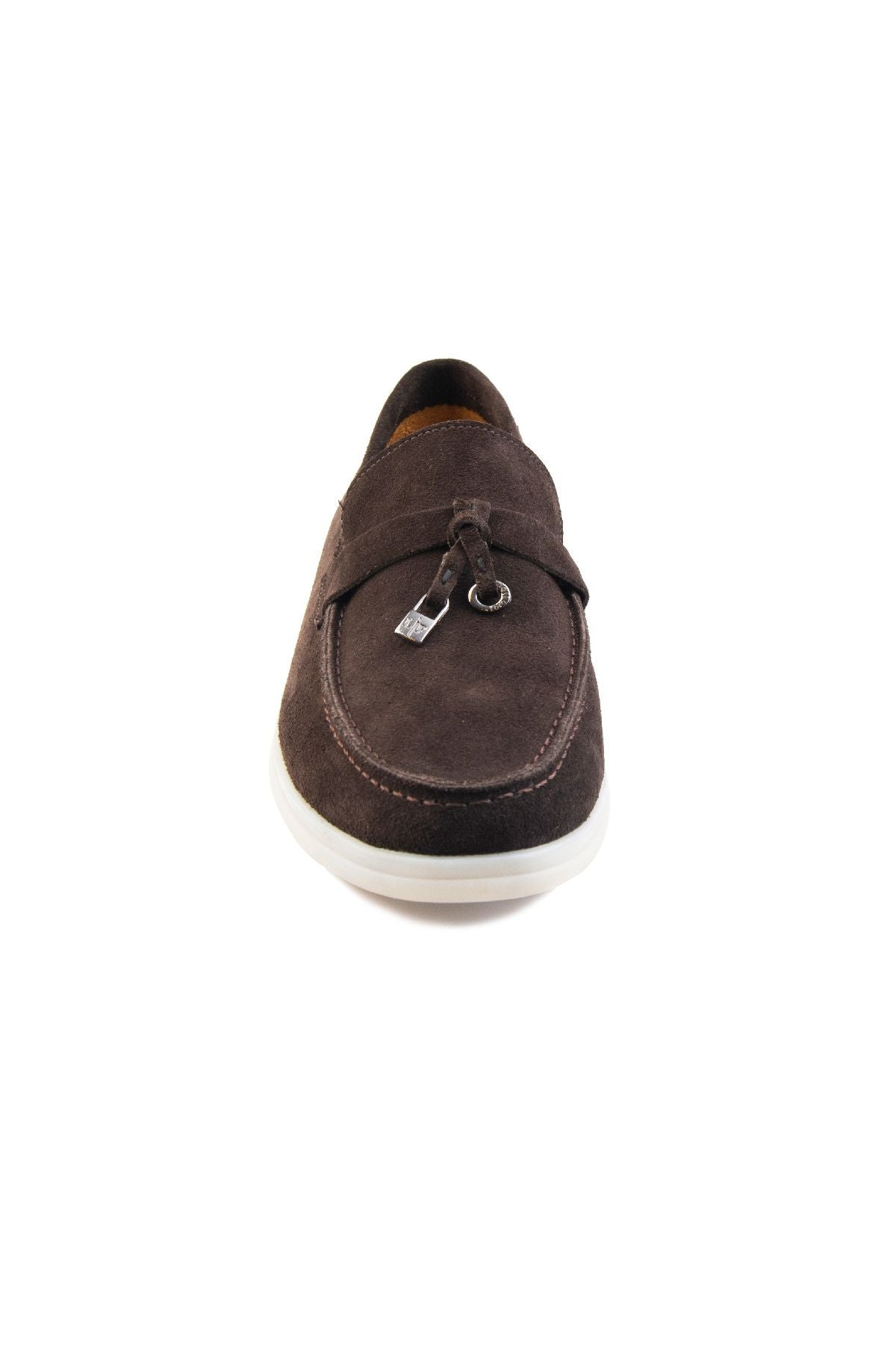 Hakiki Süet Erkek Tokalı Loafer 500910 Kahve