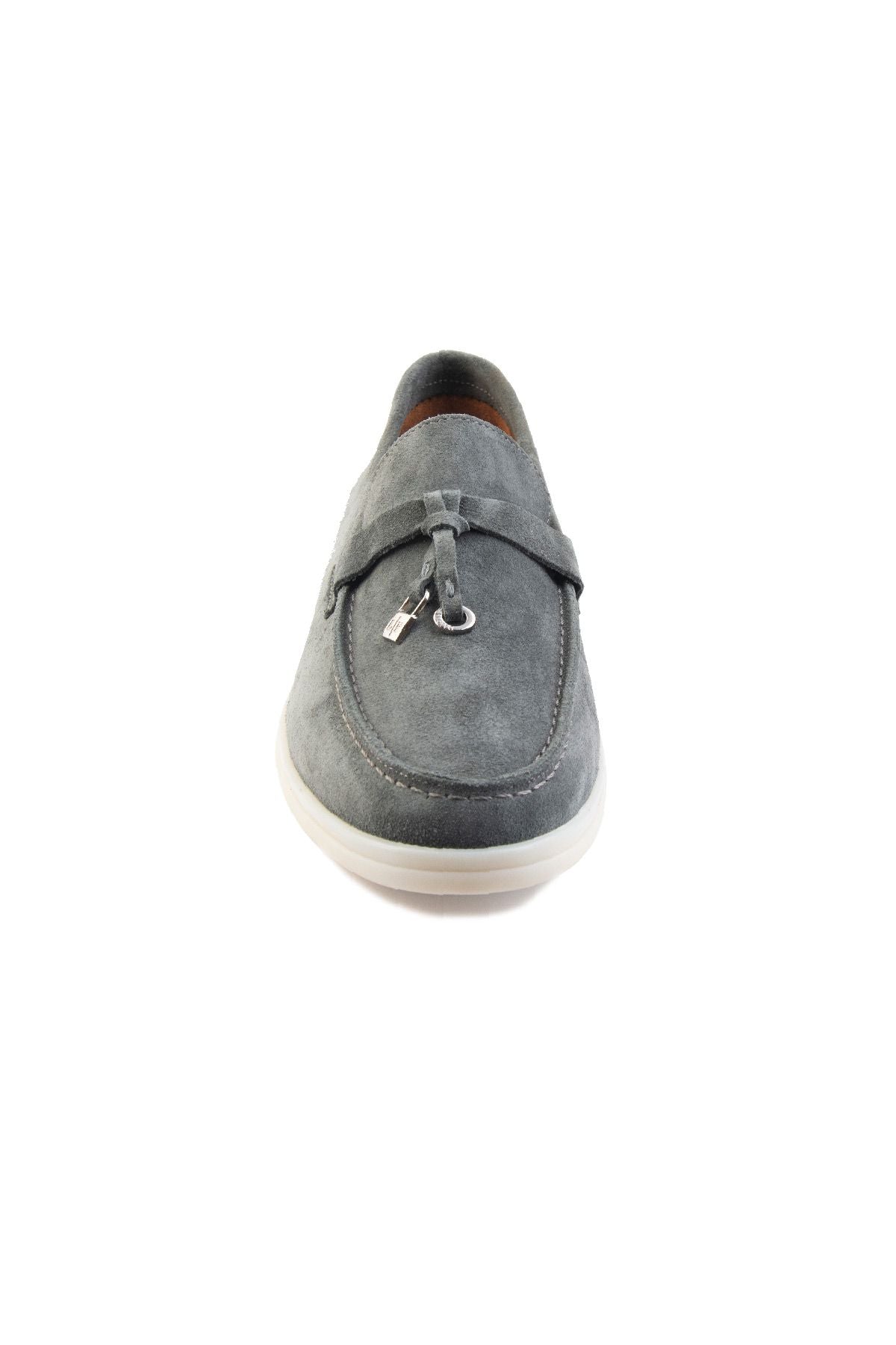Hakiki Süet Erkek Tokalı Loafer 500910 Antrasit