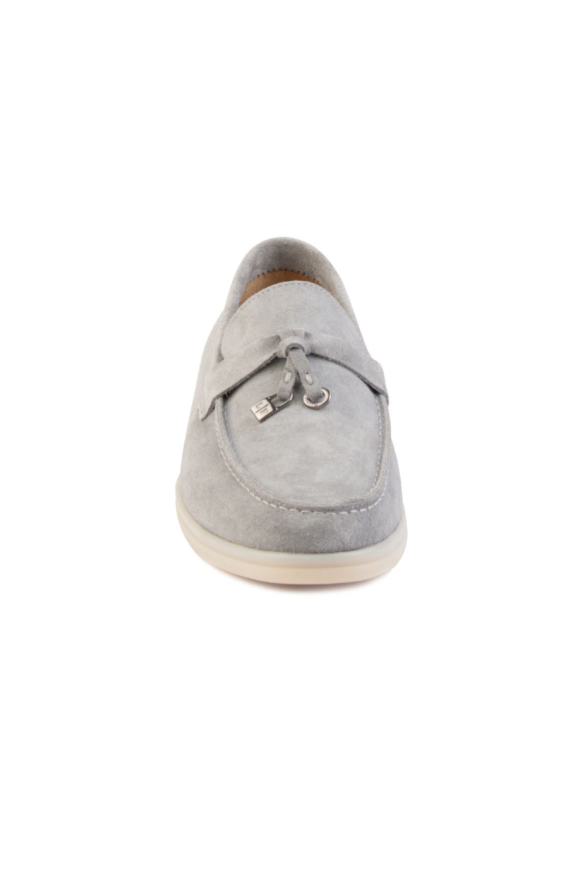 Hakiki Süet Erkek Tokalı Loafer 500910 Gri