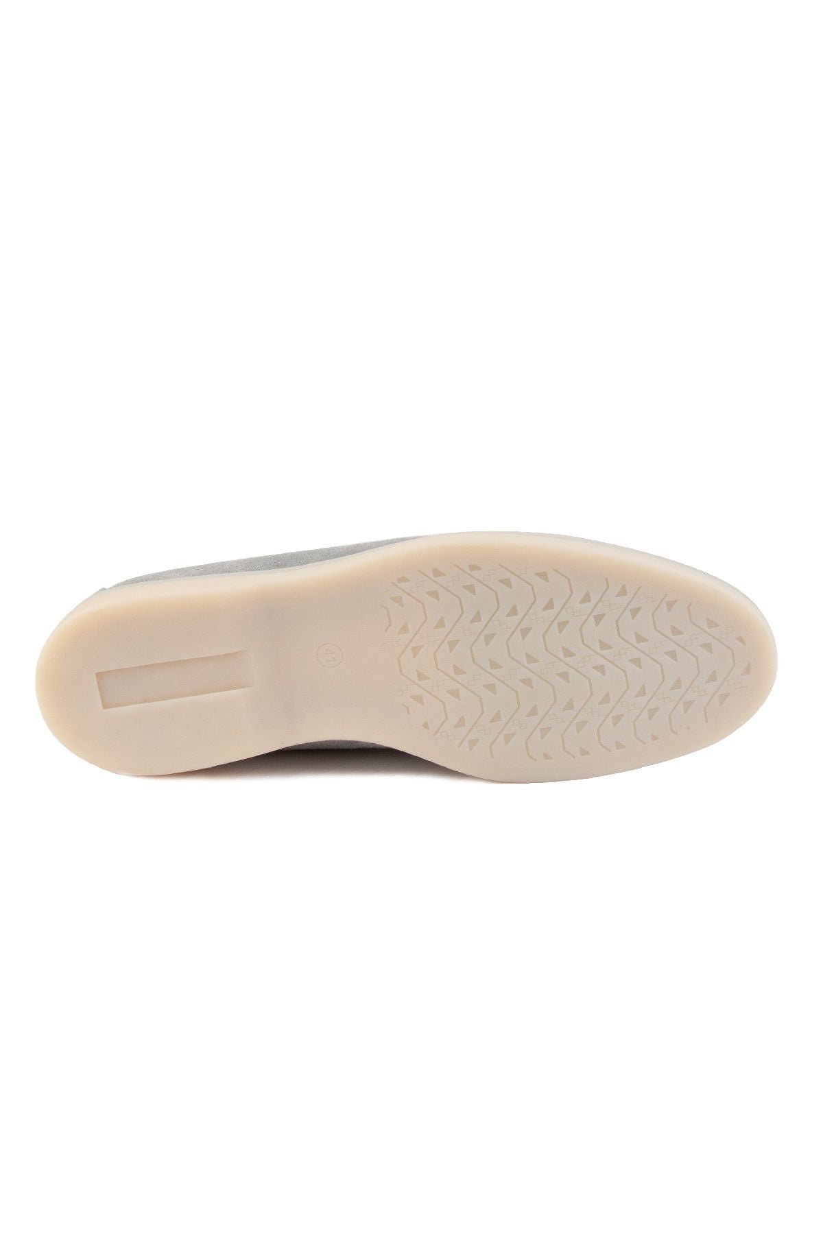 Hakiki Süet Erkek Tokalı Loafer 500910 Gri