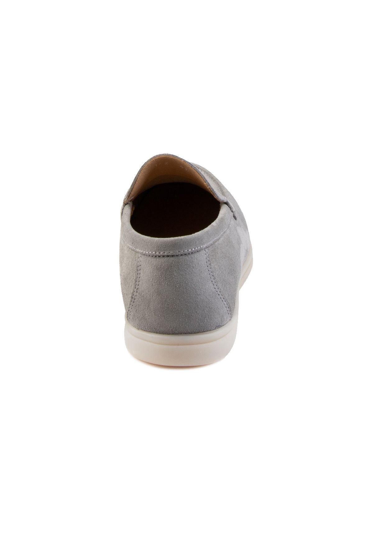 Hakiki Süet Erkek Tokalı Loafer 500910 Gri