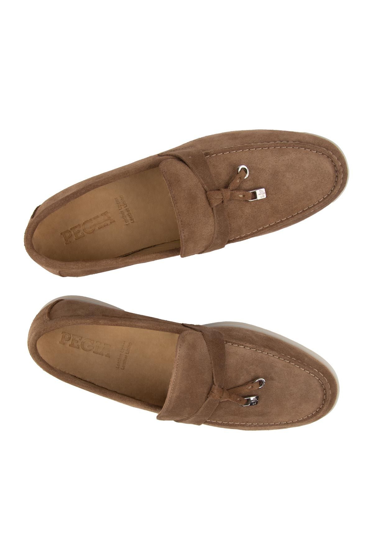Hakiki Süet Erkek Tokalı Loafer 500910 Sahra