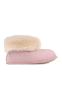Genuine Suede Shearling-lined panduf 191210 Pink