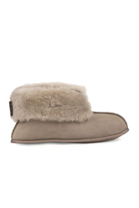 Genuine Suede Shearling-Lined Slipper 191210 Mink