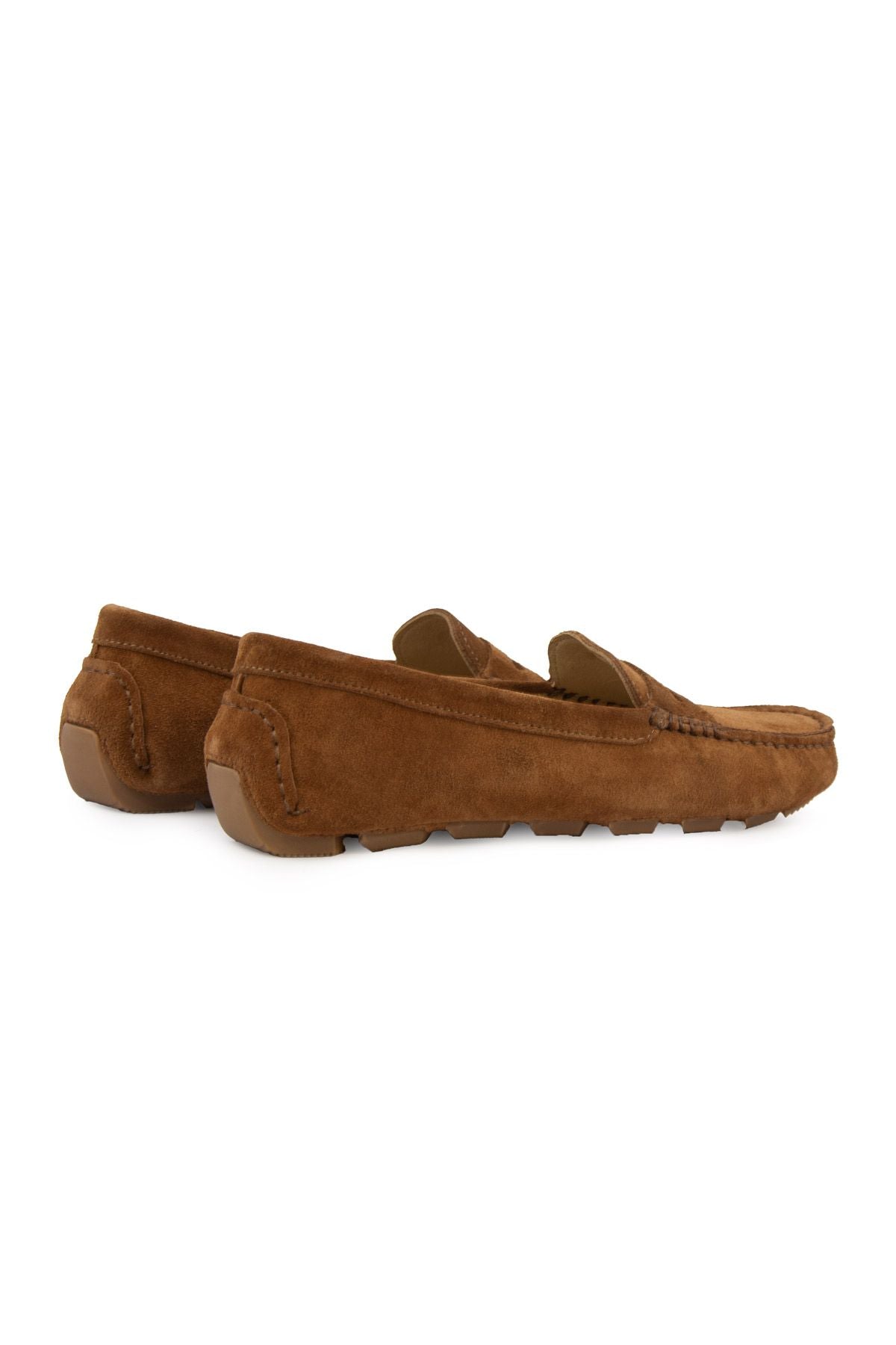 Hakiki Süet Kadın Loafer Ayakkabı 700907 Taba
