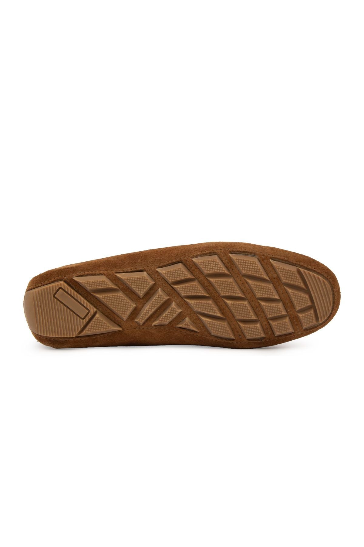 Hakiki Süet Kadın Loafer Ayakkabı 700907 Taba