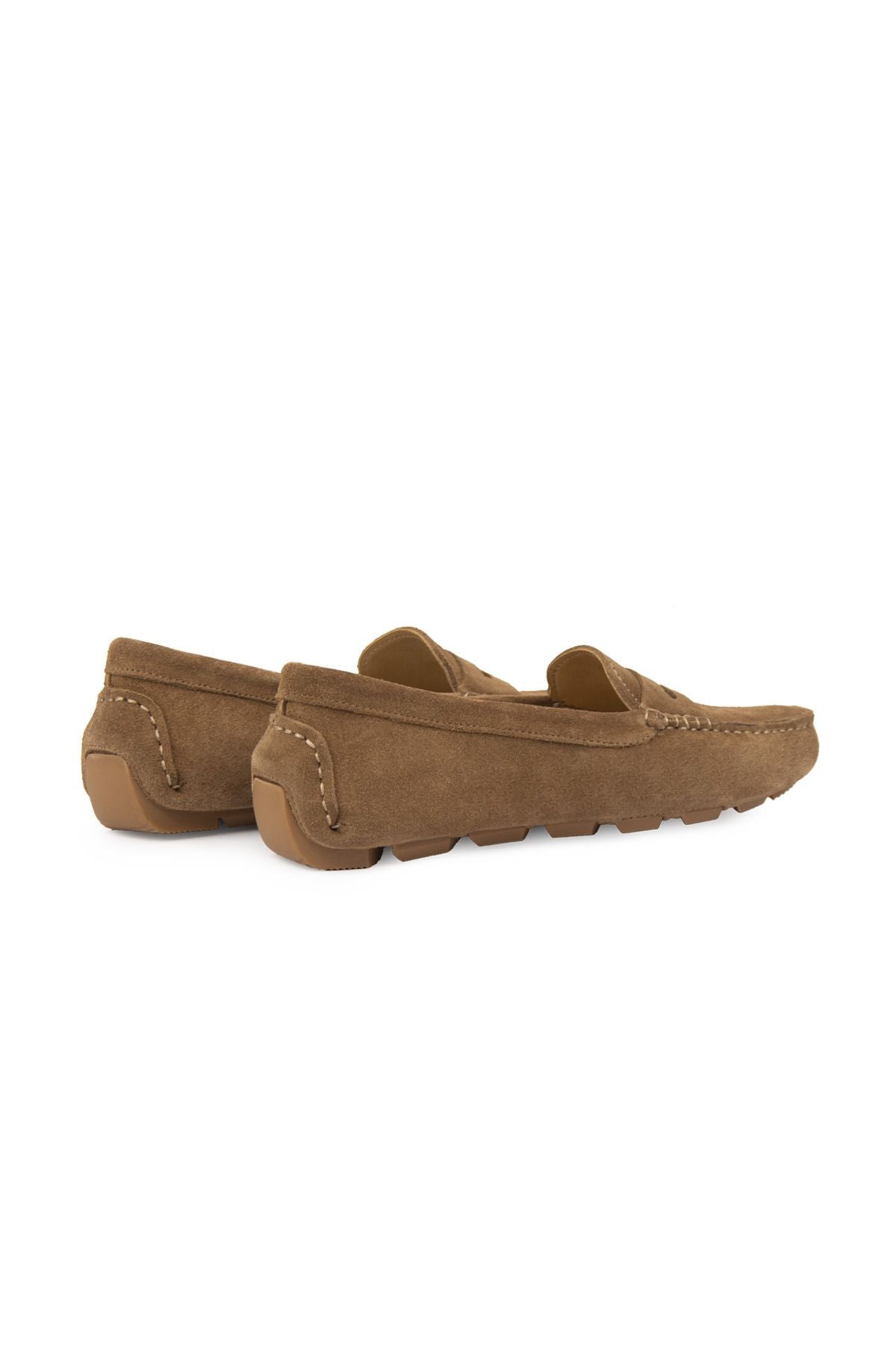 Hakiki Süet Kadın Loafer Ayakkabı 700907 Camel