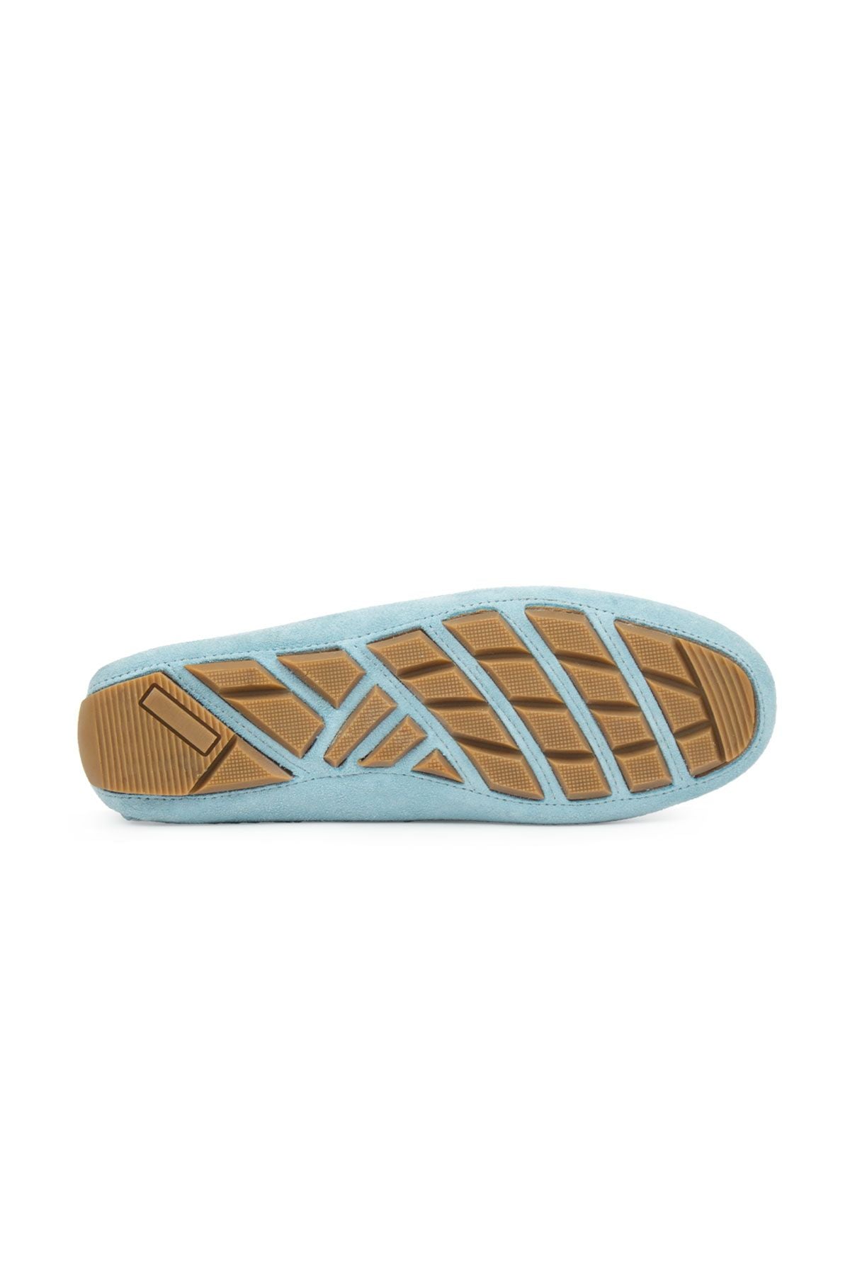 Hakiki Süet Kadın Loafer Ayakkabı 700907 Mavi