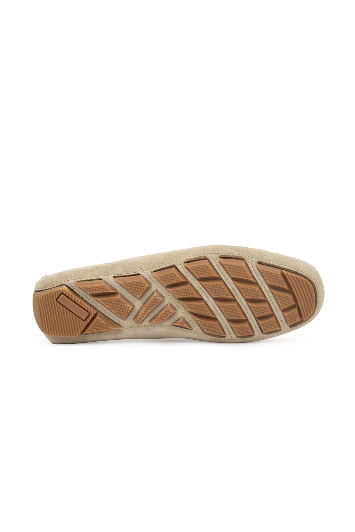 Hakiki Süet Kadın Loafer Ayakkabı 700908 Bej