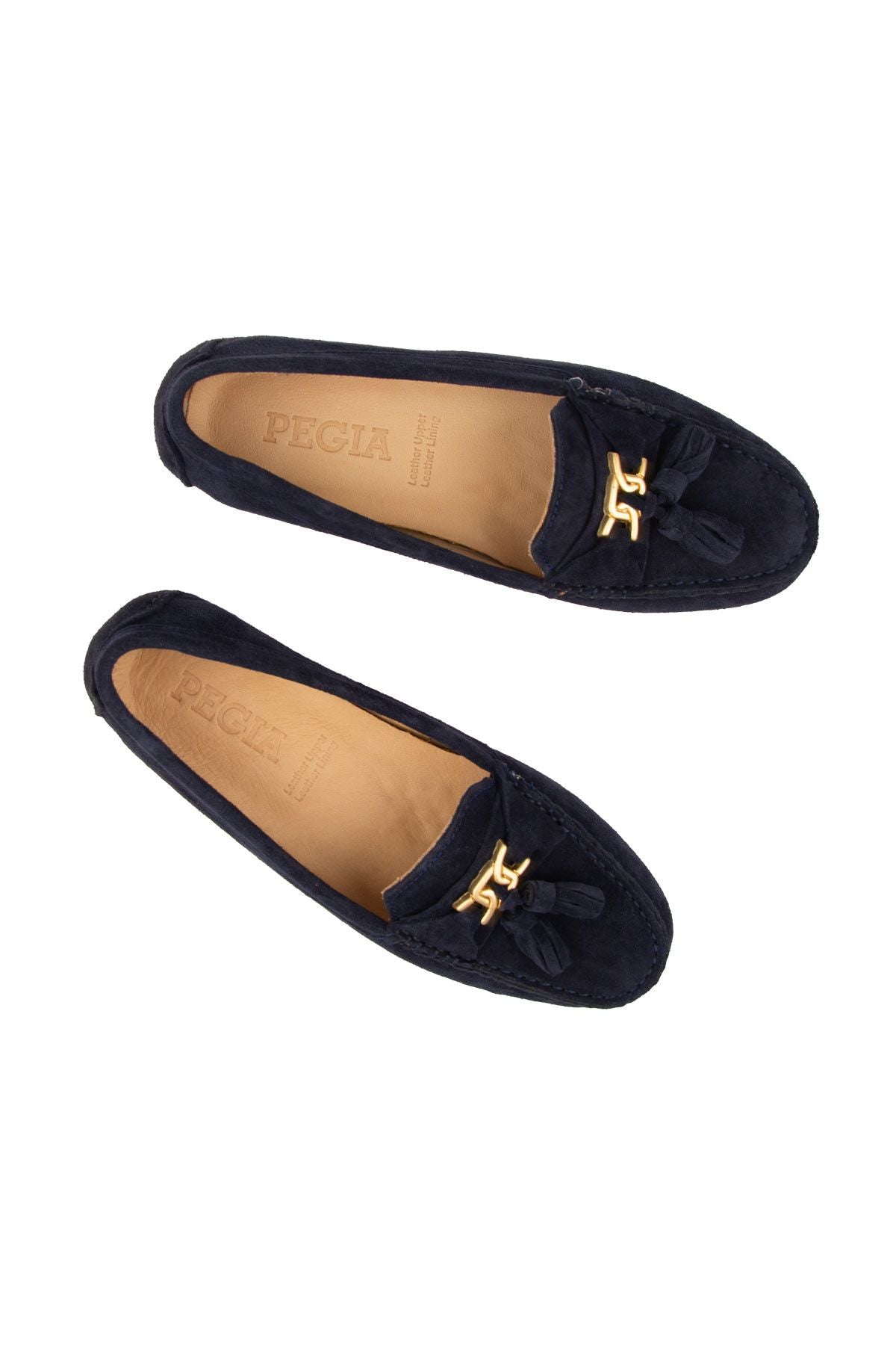 Hakiki Süet Kadın Loafer Ayakkabı 700908 Lacivert