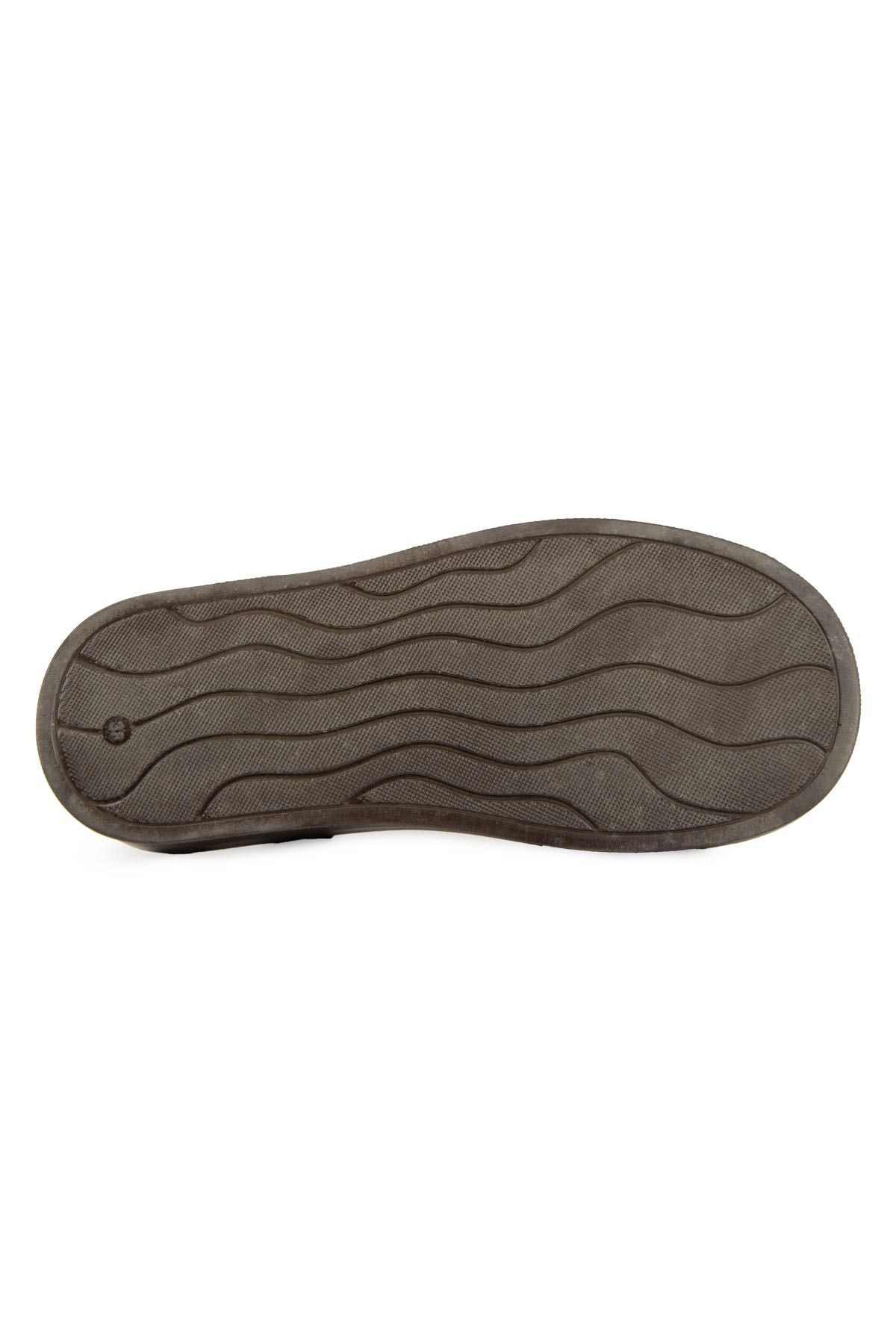 Hakiki Süet Kadın Sandalet DG6092 Kahve