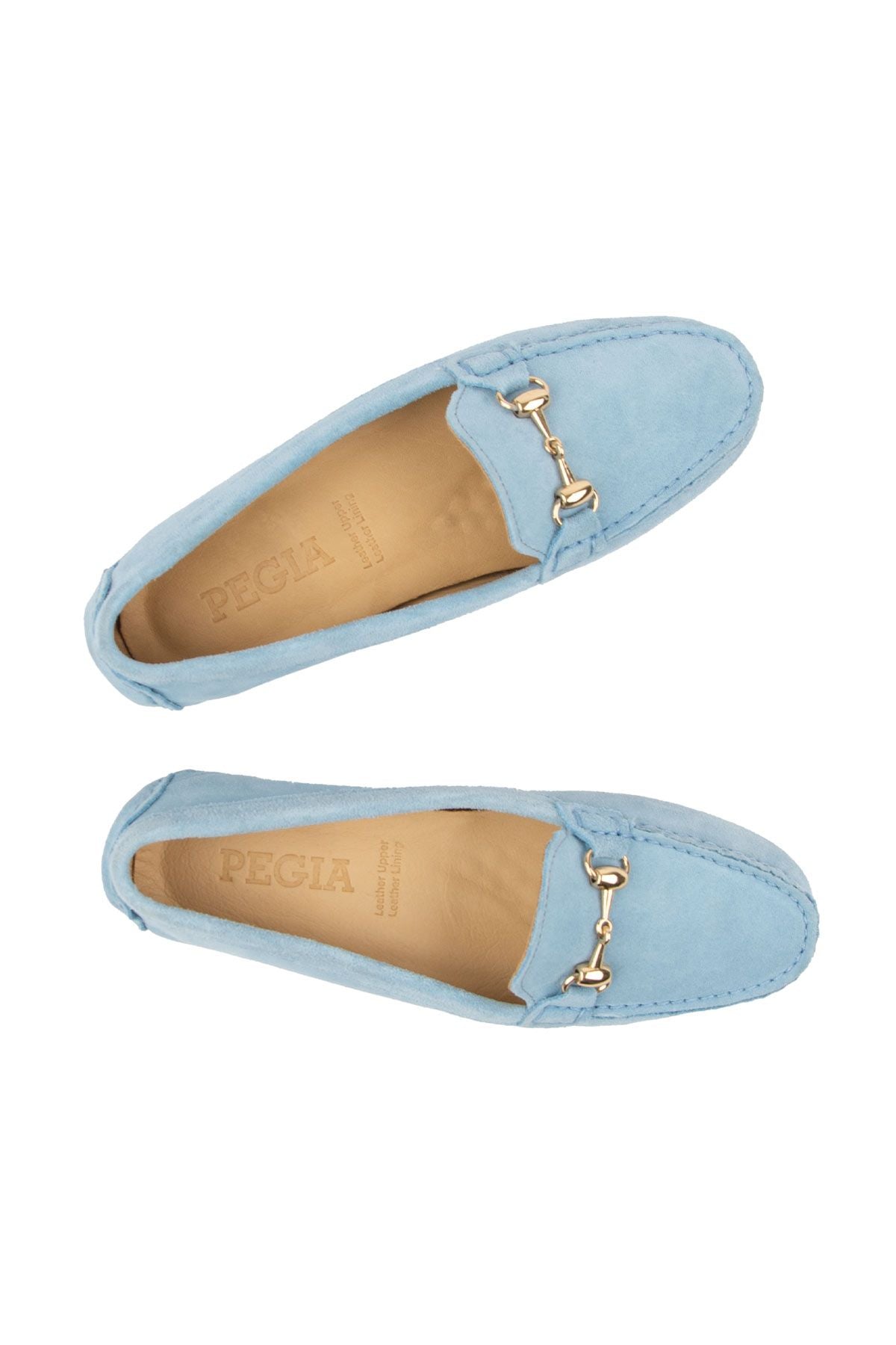Hakiki Süet Kadın Tokalı Loafer 700914 Mavi