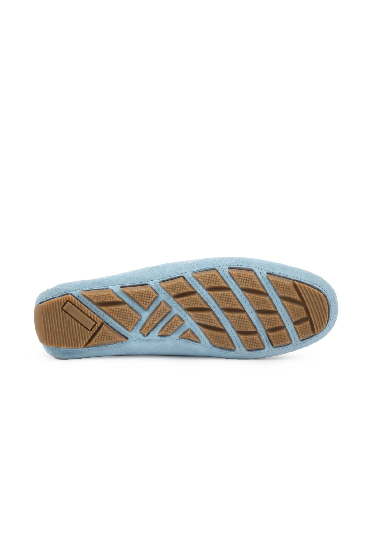 Hakiki Süet Kadın Tokalı Loafer 700914 Mavi