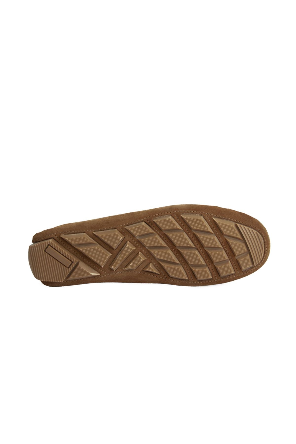 Hakiki Süet Kadın Tokalı Loafer 700914 Taba