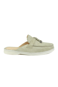 Genuine Suede Women's Buckle Slipper 700912 Mint