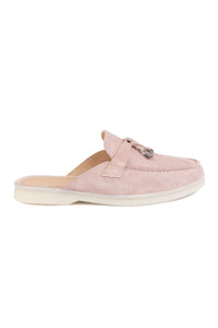 Genuine Suede Women's Buckle Slipper 700912 Powder Pink