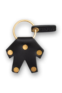 Ring Man Leather Keychain 25AN26 Black