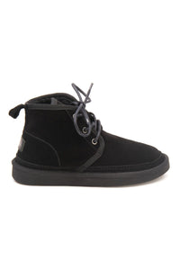 Fur-Lined Lace-Up Women's Boot 191112 Black