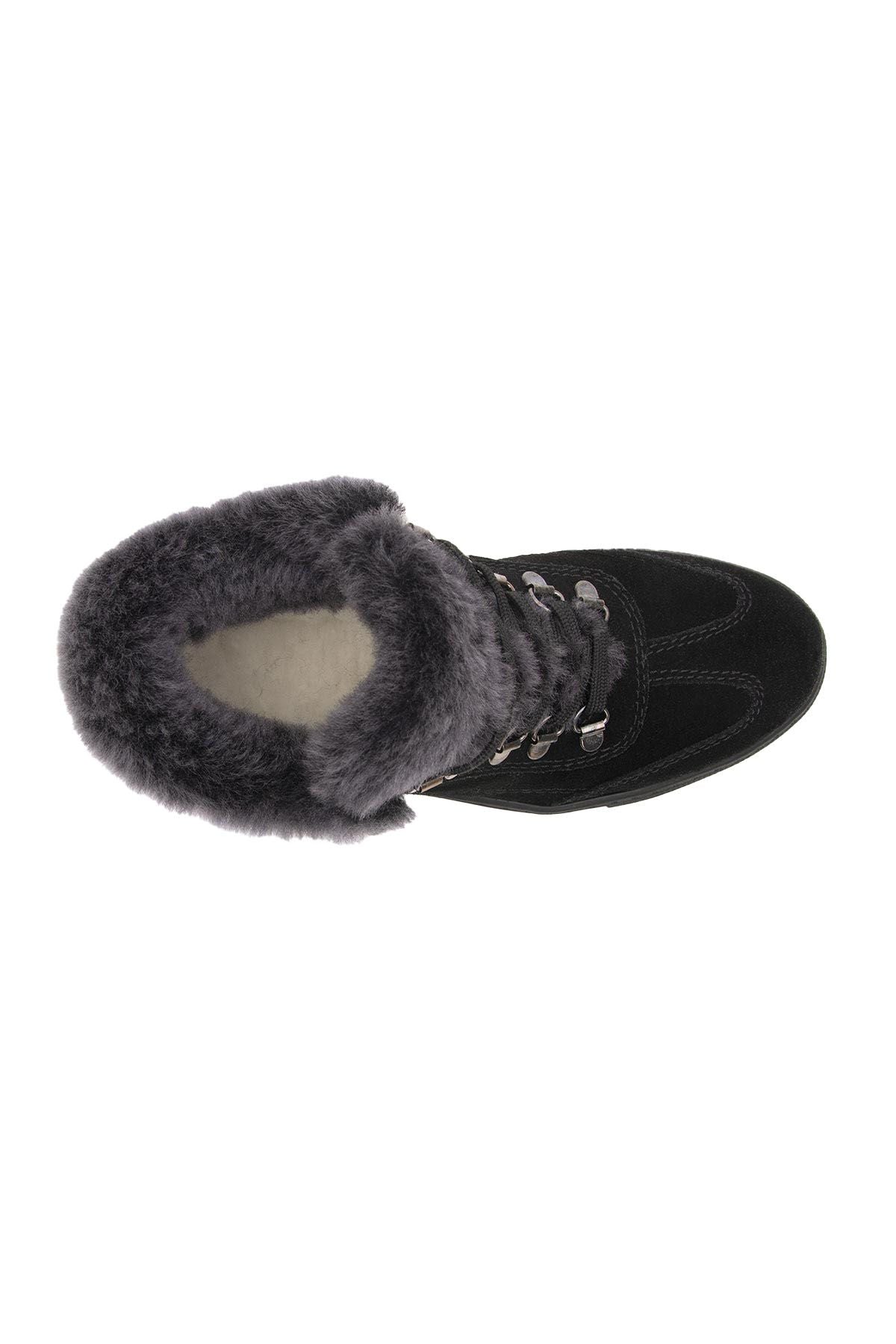 İçi Kürklü Bağcıklı Kadın Sneaker 191350 Siyah