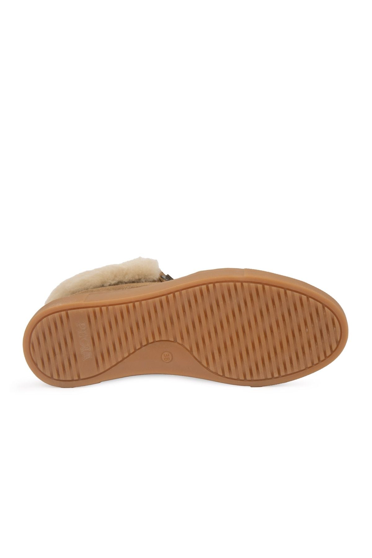 İçi Kürklü Bağcıklı Kadın Sneaker 191350 Taba