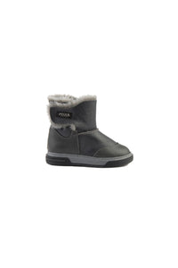 Fur-Lined Velcro Children's Boot 186061 Anthracite