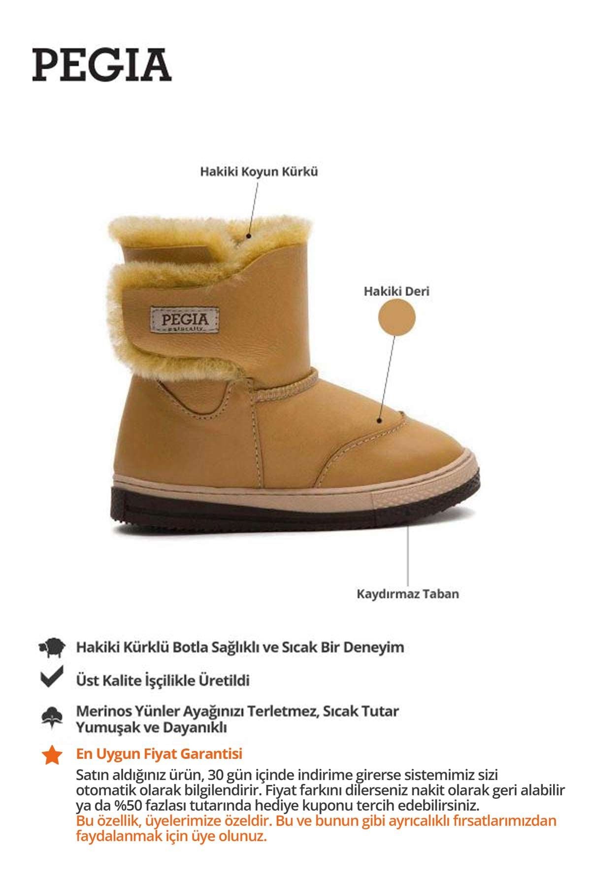 İçi Kürklü Cırtlı Çocuk Botu 186061 Hardal