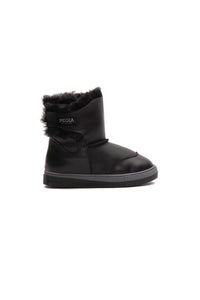 Fur-Lined Velcro Children's Boot 186066 Black