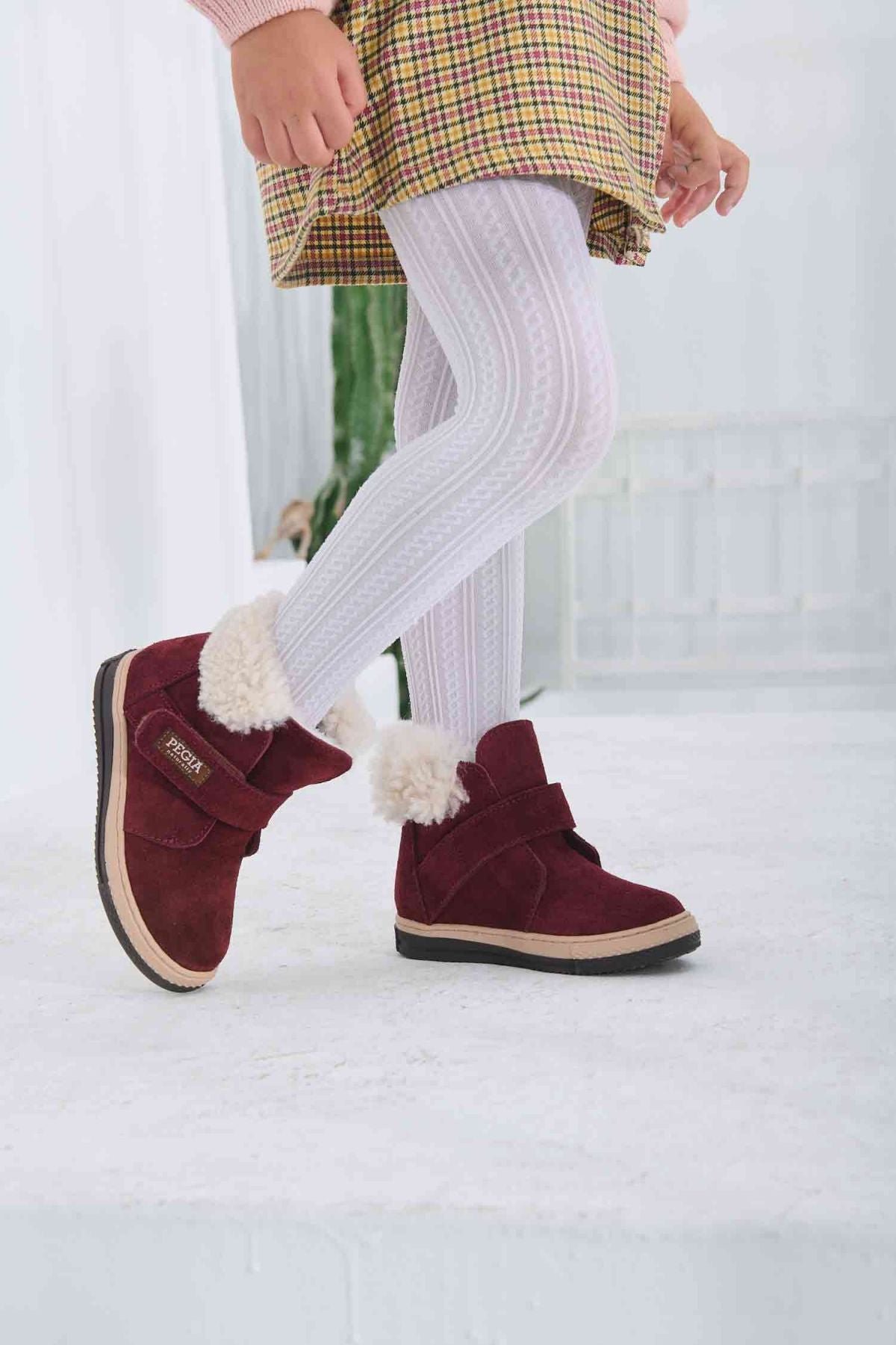 İçi Kürklü Cırtlı Çocuk Botu 186068 Bordo