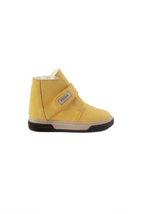 Children's Fur-Lined Hook-and-Loop Boots 186080 Yellow