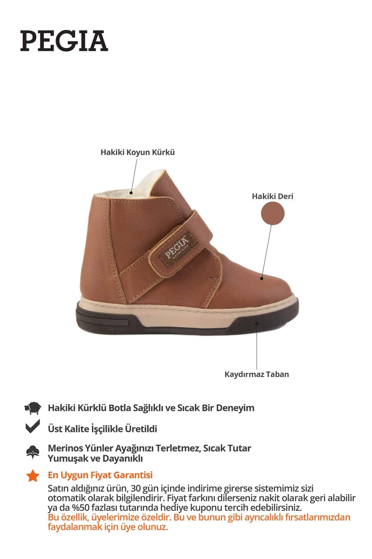İçi Kürklü Cırtlı Çocuk Botu 186084 Taba