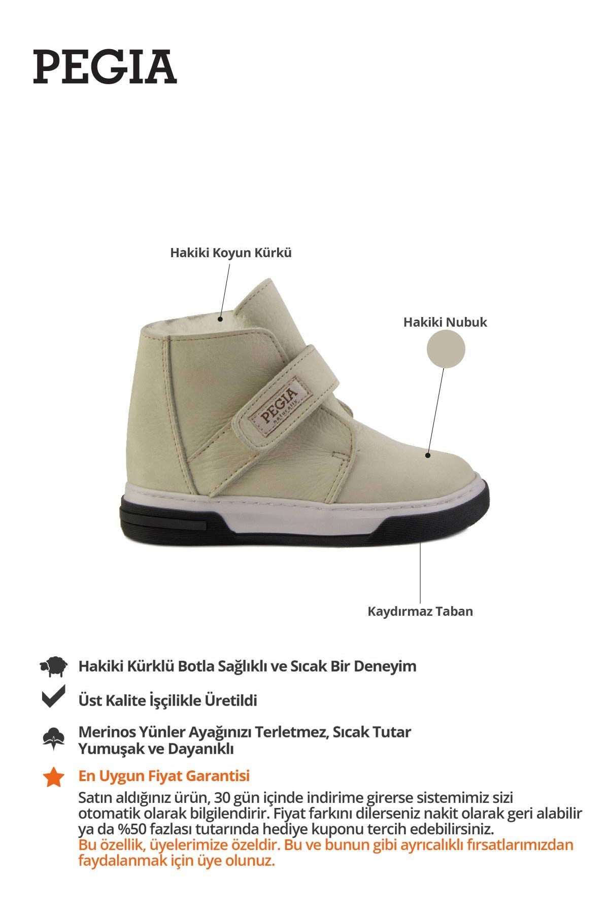 İçi Kürklü Cırtlı Çocuk Botu 186086 Kırık Beyaz