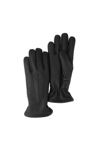 Fur-Lined Women's Leather Gloves 24EL02 Black